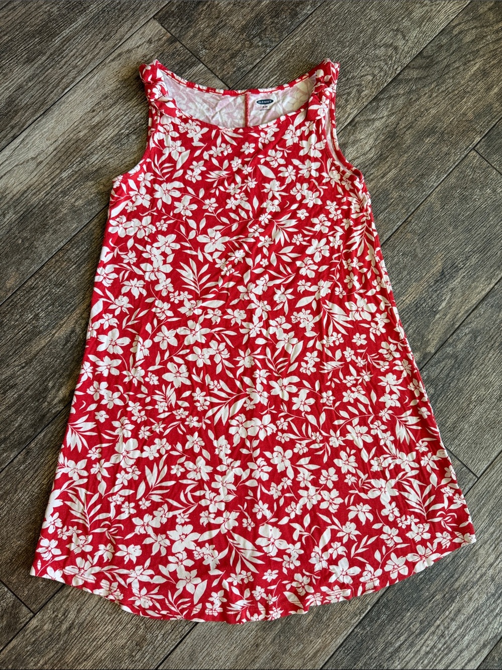 Children's Red Floral A-Line Dress